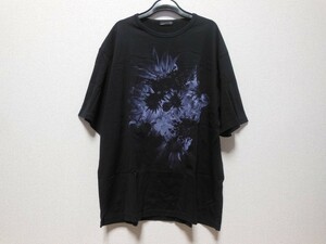 T【ヲ3-17】【送料無料】LAD MUSICIAN ラッドミュージシャン/半袖 Tシャツ/ブラック/サイズ表記：42/※色褪せ有