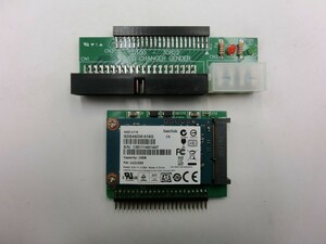 T【ロ3-43】【送料無料】mSATA SSD→IDE 44pin変換アダプター＆3.5インチ変換アダプタ&16GB SSD/ジャンク扱い