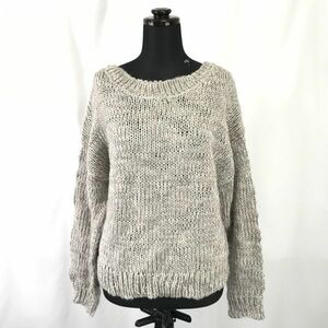 ディスコート/Discoat★ケーブル編み/長袖ニットセーター【レディースF/グレー/gray】sweater◆BH327