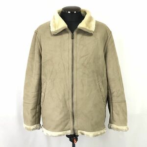 スミス アメリカン/SMITH'S AMERICAN★ムートン風コート/ブルゾン/裏地ボア【メンズM/ベージュ/beige】Coats/Jackets/Jumpers◆pBH332