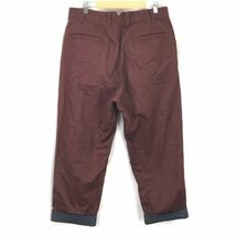 GU/ジーユー★クロップドパンツ【メンズL/股下58cm/ワインレッド/wine red】Pants/Trousers◆BH363_画像2