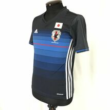 アディダス/adidas★サッカー日本代表ユニフォーム/2016-2018【キッズ160/青系/blue/navy】Climalite/吸汗/透湿/速乾/Tops/Shirts◆BH371-B_画像2