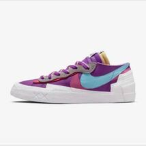 新品未使用 送料無料★NIKEナイキ★sacai x KAWS BLAZER LOW Purple Dusk/27cm9★サカイカウズブレーザーローコラボスニーカーDM7901-500_画像2