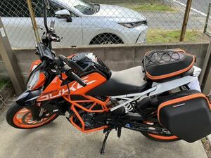 山口県から出品 KTM 390DUKE 390デューク 8529km 車検付き 初年度平成30年8月 実働 フェンダーレス シート&サイドバッグ USBポート ETC付き