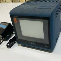 SONY KV-4SV2 インデックストロン カラーテレビ 89年製 Side Story 映像機器 昭和レトロ ソニー アダプター付き 電源確認済み_画像4