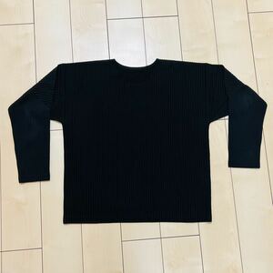 HOMME PLISE ISSEY MIYAKE プリーツ ロングスリーブT 黒 3サイズ