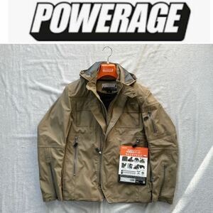 新品 正規 POWERAGE PJ-103 Lサイズ パワーエイジ ウォータープルーフライダース ライディングジャケット ナイロン 防水 防風 A51130-2