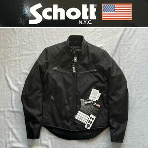 新品 Schott NYC 3102079 641XX for RIDING BLACK Mサイズ ショット ライディングジャケット 撥水 防寒 防風 キーホルダー付き A51113-11