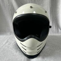LEAD RUDE WHITE FREE SIZE 57-60cm リード工業 ルード フルフェイスヘルメット ヘルメット ゴーグル付属 A51114-5_画像2