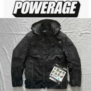 ★新品 正規 POWERAGE PJ-103 Mサイズ パワーエイジ ウォータープルーフライダース ライディングジャケット 防水 防風 A51130-7