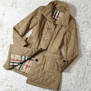 《極美品》《LLサイズ》バーバリーロンドン キルティングジャケット 中綿 ロングコート ノバチェック レディース BURBERRY LONDON O72