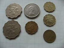 【送料込】香港 1ドル 2ドル など７枚 エリザベス 白銅貨 貨幣 硬貨 コイン 古銭_画像1