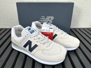 国内正規品 New Balance ML574EQ2 US8 26cm オフホワイト×ネイビー 未使用 新品 スウェード 天然皮革 限定M574 NB ホワイト 白 スニーカー