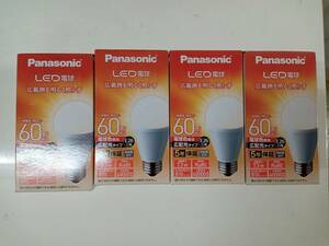 【未使用】パナソニック Panasonic LED電球 60形 E26口金 電球色/広配光 4個セット LDA7L-G/E/W