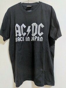 AC/DC オフィシャルTシャツ　Lサイズ　BLACK ICE TOUR ハードロック　ヘヴィメタル　ロックンロール　HR/HM　アンガス・ヤング