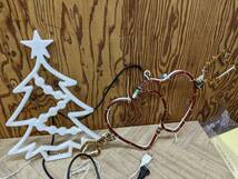 クリスマス イルミネーションライト モチーフ 照明 ライト ツリー ハート 2個セット_画像1