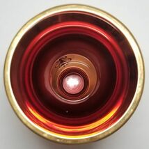 【中古品】BOHEMIA GLASS ボヘミアグラス 金彩 花瓶 花器 ハンドメイド スロバキア 赤 金 25041/81043/25・5 R_画像6