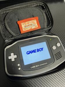 ゲームボーイアドバンス GBA Nintendo 任天堂 GAMEBOY ADVANCE 液晶 IPS ポケモンソフト付き　強化ガラス付き　保護ケース付き　美品