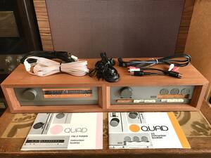 QUAD33+FM3 クォード　#33プリアンプ+FM3チューナー　特注スリーブケース付き　美品