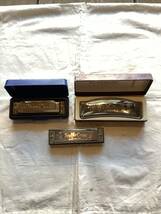 unsere Lieblinge M・HONER SepiaCrue FOLK BLUES HARMONICA BLUES HARP ハーモニカ　3個セット　中古品_画像1