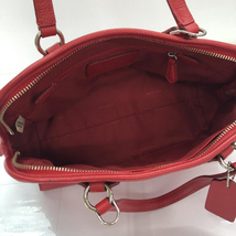 【中古】COACH　ハンドバッグ　赤　ショルダー欠損　[240091336393]_画像3