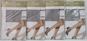 【アツギ】THE LEG BAR■ストッキング■サイドフラワー柄×4足■M-L■新品　　