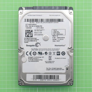 【正常判定】1TB HDD 使用774時間 SEAGATE ST1000LM024 HN-M101MBB 5400rpm 9.5mm 2.5インチ ハードディスク