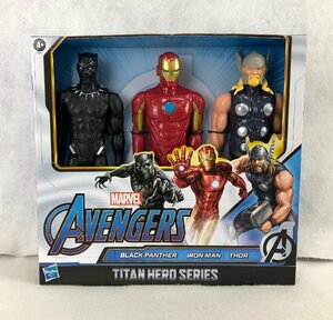 ☆未使用品☆ソフビ人形 MARVEL AVENGERS マーベル アベンジャーズ ブラックパンサー/アイアンマン/ソー Hasbro ハズブロ