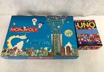 ★中古品★ボードゲーム2点セット UNO/MONOPOLY モノポリー 六本木ヒルズエディション 村上隆 MATTEL PARKER BROTHERS_画像1