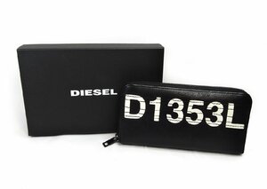 良品 DIESEL/ディーゼル 24ZIP ラウンドファスナー ロングウォレット 長財布 X06655PR013 H1532 D1353L ブラック/ホワイト