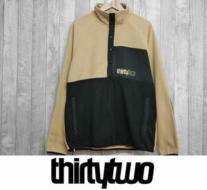 【新品】24 ThirtyTwo REST STOP ANORAK - BLACK/TAN - M 撥水 ミドルレイヤー ジャケット スノーボード パーカー 正規品