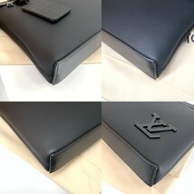 1円【新品・未使用】ルイヴィトン ポシェット IPAD LV アエログラム セカンドバッグ M69837 レザー 黒 リストレット クラッチバッグ ポーチ_画像6