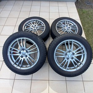 ☆★ECO FOROM 17インチ 7J +38 114.3 5H 215/55R17 ダンロップ WINTER MAXX 03 バリ溝 スタッドレス付き　4本セット