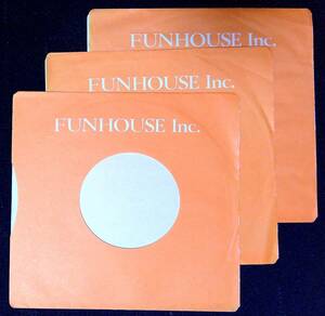 ◆245◆EP盤用・中古レコード袋◆ファンハウス◆FunHOUSE◆3枚◆外ビニール袋新品1枚付◆