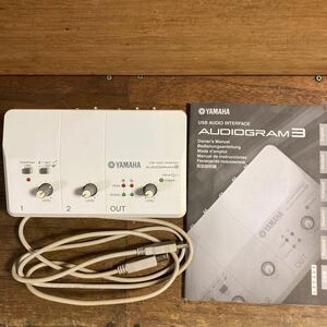 【ジャンク】YAMAHA ヤマハ オーディオ インターフェイス AUDIOGRAM3 USB AUDIO INTERFACE 説明書 ケーブル