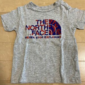 THE NORTH FACE 半袖Tシャツ　ノースフェイス　ビックロゴ　ミックスグレー