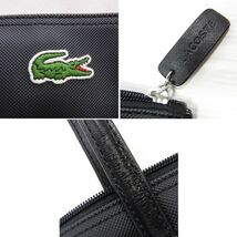 ●LACOSTE ラコステ トートバッグ ショルダーバッグ ブラック キャンバス 大容量 メンズ レディース 男女兼用 正規品 1円スタート_画像9