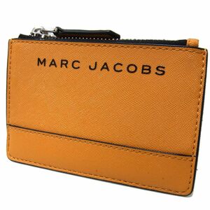 極美品☆MARC JACOBS マークジェイコブス サフィアーノ トップジップ ウォレット フラグメントケース キーリング付き カードケース