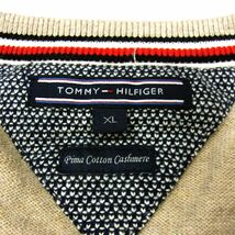 美品◆TOMMY HILFIGER トミーヒルフィガー カシミヤ混 Vネック セーター ニット XLサイズ メンズ 1円スタート_画像5