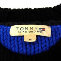 ◆TOMMY HILFIGER トミーヒルフィガー セーター ボーダー柄 クルーネック ニット メンズ 1円スタート_画像6