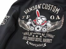 極美品◇VANSON バンソン クローズ ワースト T.F.O.A 武装戦線 バイカー フライング デスラビット ジャージ トラックジャケット ブラック_画像7