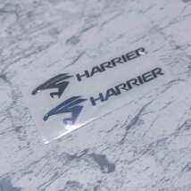 【HARRIER】メッキ調ステッカー（大）2枚セット■TOYOTA ハリアー 10系 30系 60系 80系 ハイブリッド■車内 小物 スマホ カードケース_画像3