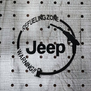 Jeep 給油口 ステッカー【ブラック】クライスラー・ジープ ラングラー アンリミテッド グランドチェロキー コンパス レネゲード