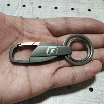 R-Line Rライン チタングレー キーホルダー■フォルクスワーゲン ゴルフ ポロ ビートル ニュービートル ティグアン アップ！ パサード GTI_画像1