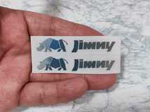 Jimny メッキ調ステッカー(大)2枚セット■SUZUKI ジムニー JB23 JB33 JB43 JB64 JB74 JA11 JA12 JA22 SJ30 シエラ■車内 小物 スマホ等に_画像1