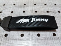 スズキ【Jimny】A カーボンレザー キーホルダー カラビナ キーリング■ジムニー JB23 JB33 JB43 JB64 JB74 JA11 JA12 JA22 SJ30 シエラ_画像4