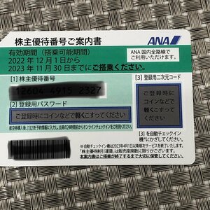 【未使用品/インボイス登録店/CH】送料無料 ANA株主優待券 期限2023/11/30 1枚 番号通知可　IM1017-2