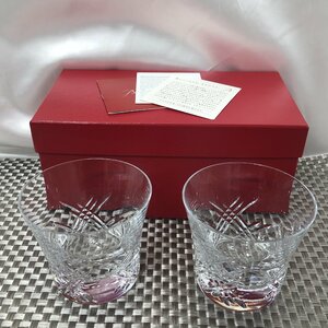 【未使用保管品/インボイス登録店/KU】Baccarat バカラ 2014刻印 ステラ ロックグラス タンブラー ペア 2客セット 箱付 HA1122/0045