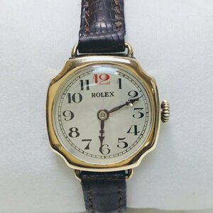 【OH済み/稼働品/TO】金無垢　K9 ROLEX ロレックス 手巻き 9金　390 4C993 アナログ 2針 375刻印有り アンティーク 腕時計　MZ1112