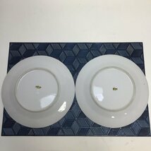 【中古現状品/インボイス登録店/CSH】洋皿 中皿 丸皿 プレート 径約23cm 陶器 洋食器 2客セット　MZ1125_画像6